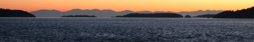 Sunset off the coast of Horseshoe Bay West Vancouver, Canzda